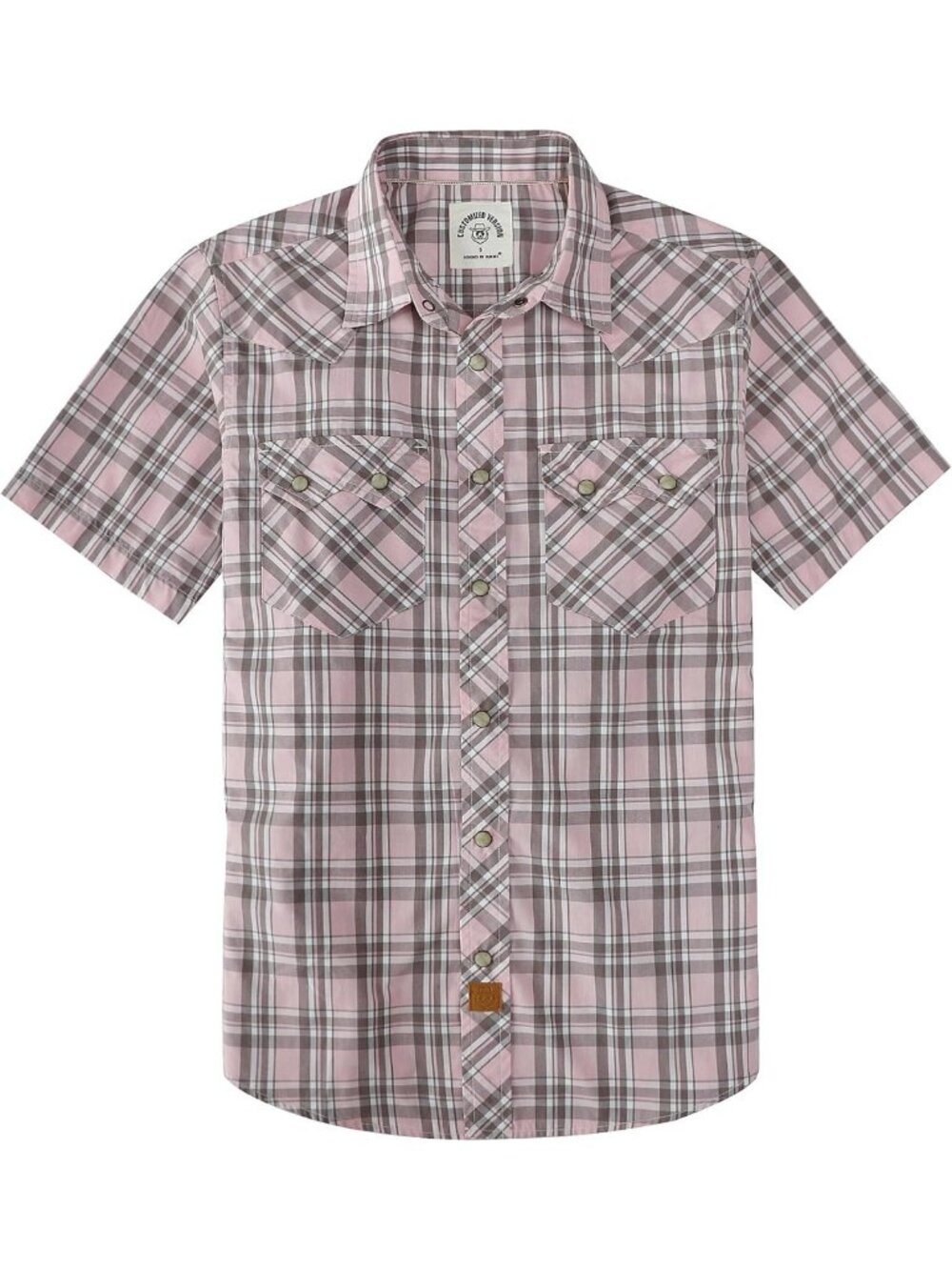 Men's Short Sleeve Pearl Snap Western Shirt with Sawtooth Pockets - Stylish